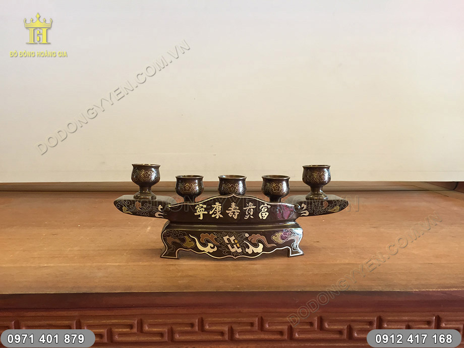 khay ch&eacute;n khảm ngũ sắc